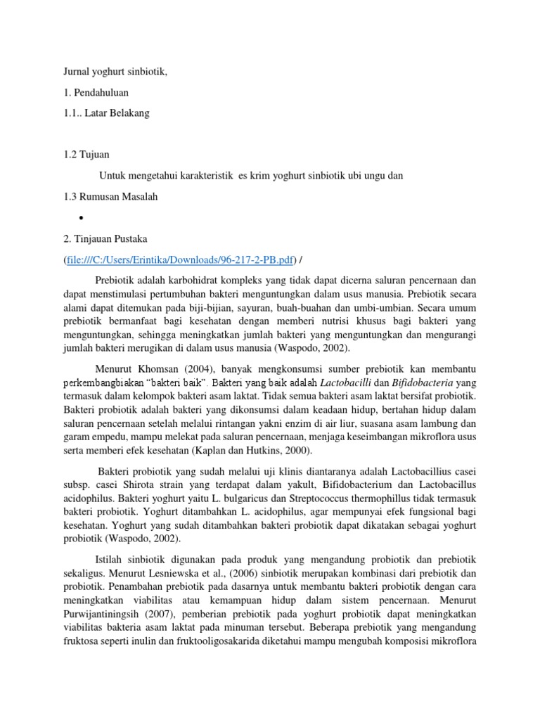 jurnal tentang prebiotik